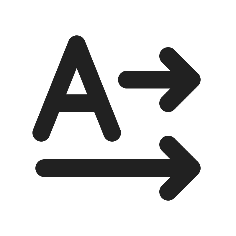 Ic fluent text direction horizontal ltr 20 filled