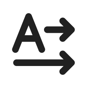 Ic fluent text direction horizontal ltr 20 filled
