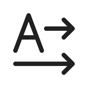 Ic fluent text direction horizontal ltr 20 regular
