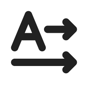Ic fluent text direction horizontal ltr 24 filled