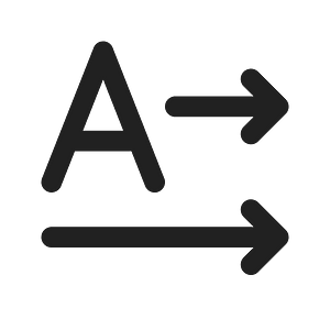 Ic fluent text direction horizontal ltr 24 regular