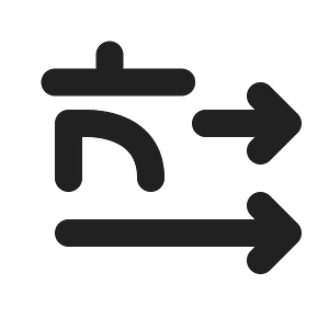Ic fluent text direction rotate 270 ac 24 filled