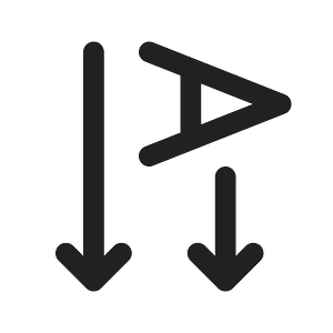 Ic fluent text direction rotate 90 24 regular