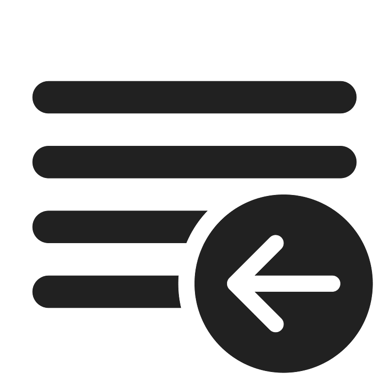 Ic fluent text grammar arrow left 24 filled