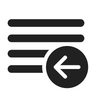 Ic fluent text grammar arrow left 24 filled