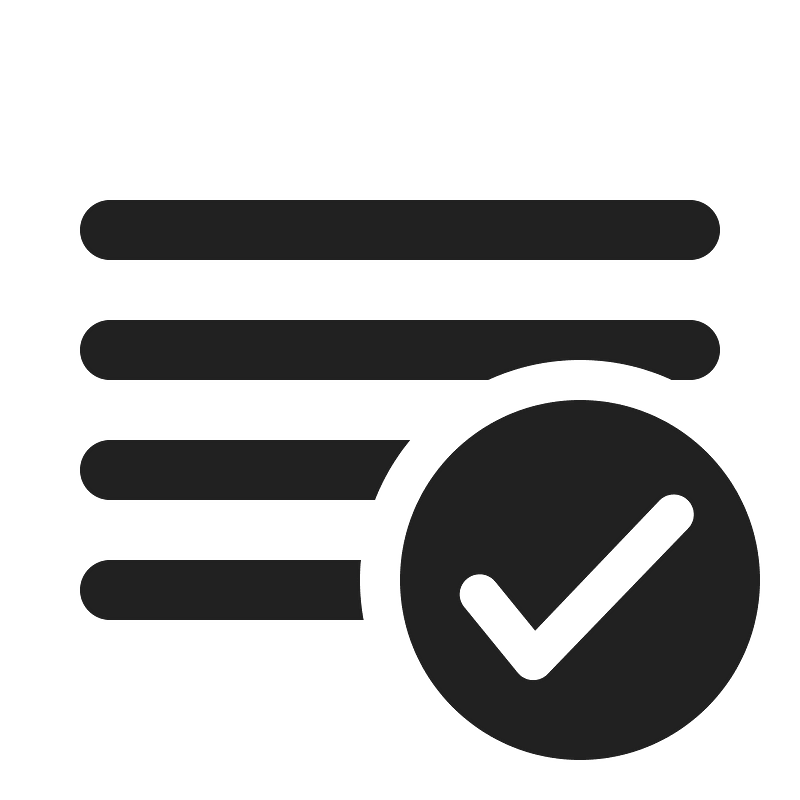 Ic fluent text grammar checkmark 20 filled