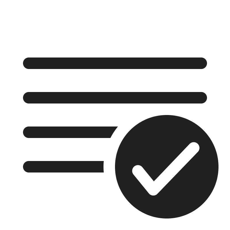 Ic fluent text grammar checkmark 20 regular