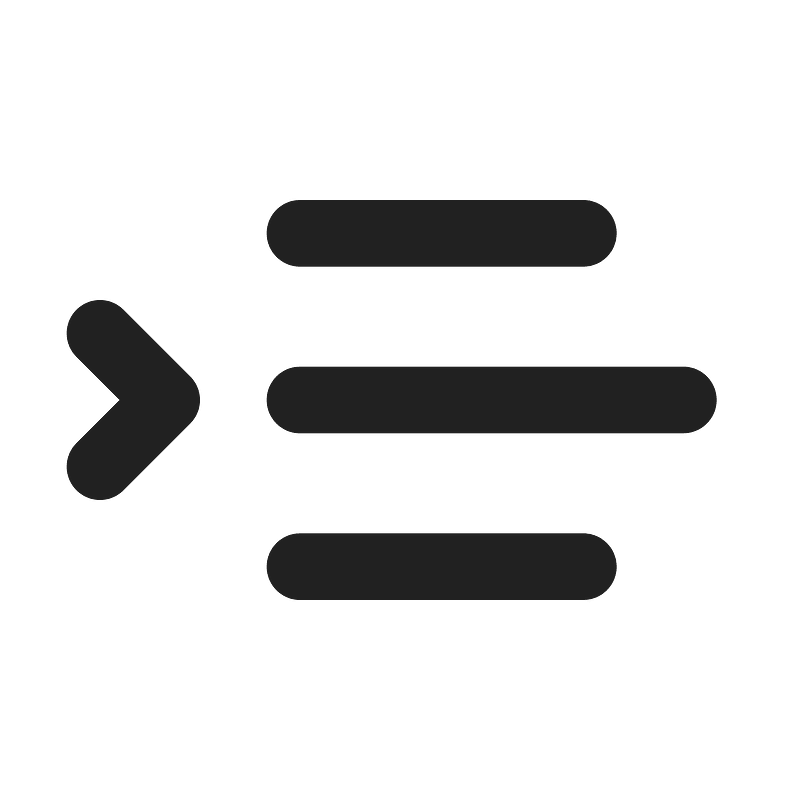 Ic fluent text indent increase 24 filled