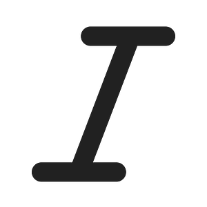 Ic fluent text italic 16 filled