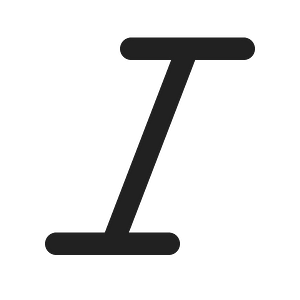 Ic fluent text italic 20 filled