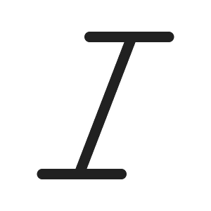 Ic fluent text italic 20 regular