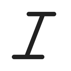 Ic fluent text italic 24 regular