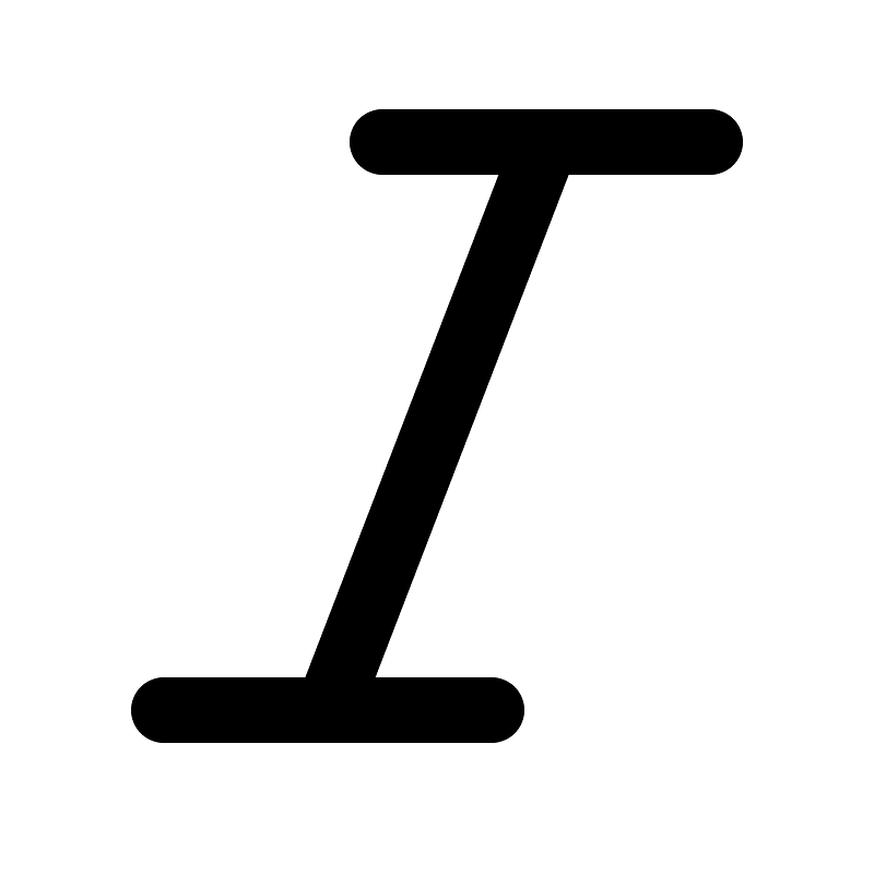 Ic fluent text italic 20 filled