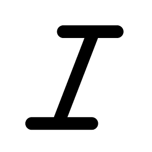 Ic fluent text italic 24 filled