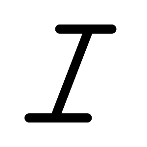 Ic fluent text italic 24 regular