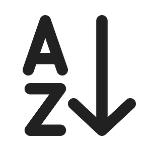 Ic fluent text sort ascending 20 filled