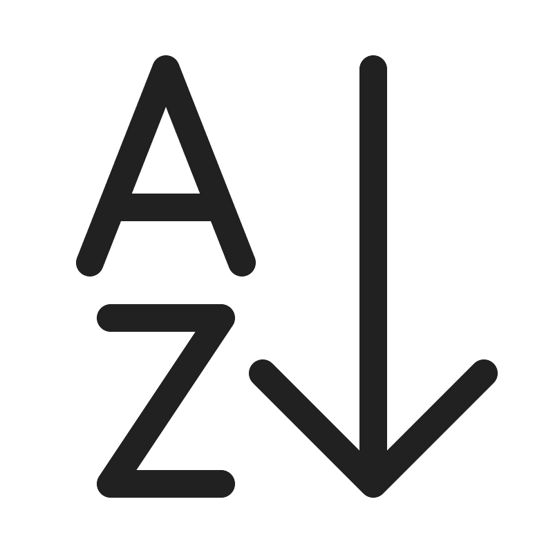 Ic fluent text sort ascending 20 regular