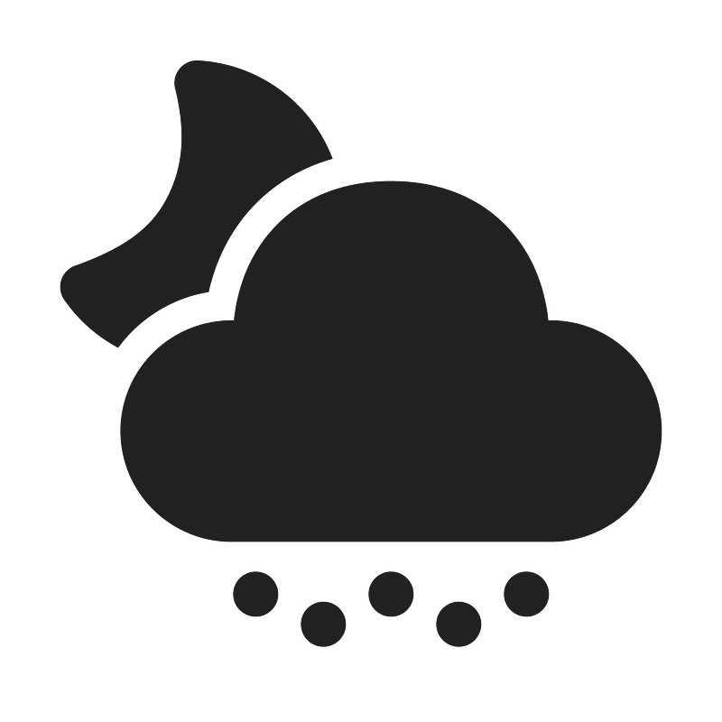 Ic fluent weather snow shower night 24 filled
