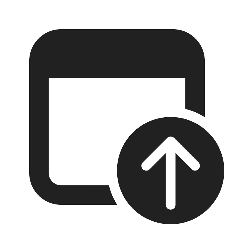 Ic fluent window arrow up 24 filled