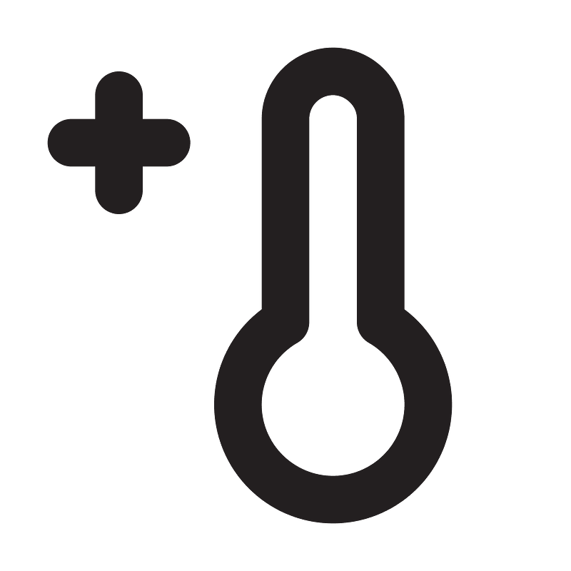 Thermometer-plus-outline