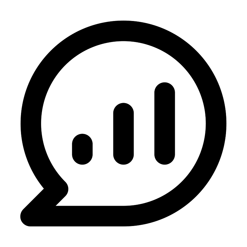 Comment-chart-line