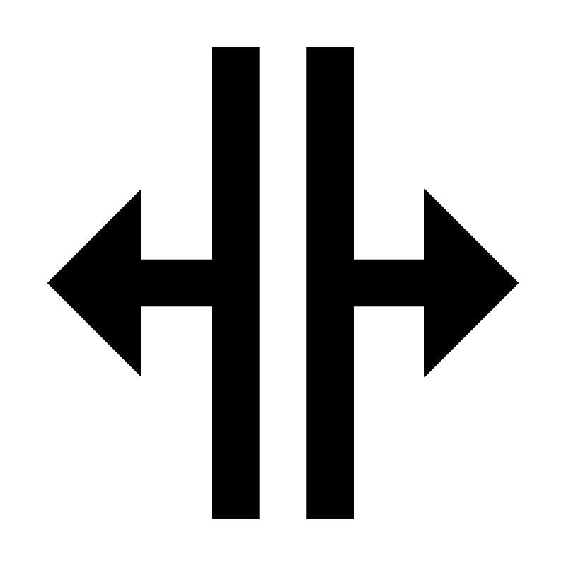 Arrow-split-vertical