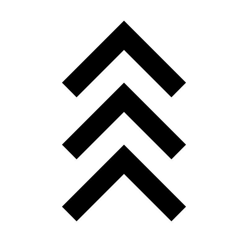 Chevron-triple-up