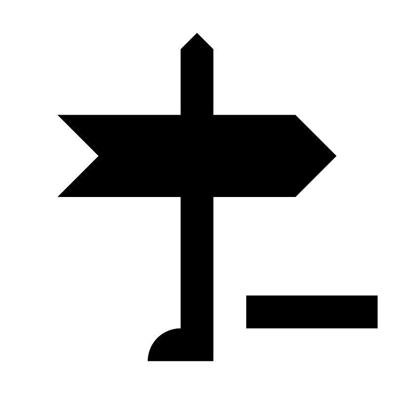 Sign-direction-minus