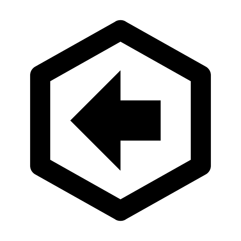 Arrow-left-bold-hexagon