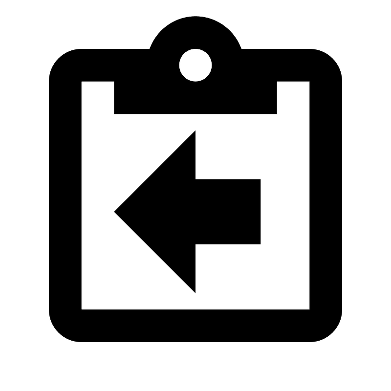 Clipboard-arrow-left