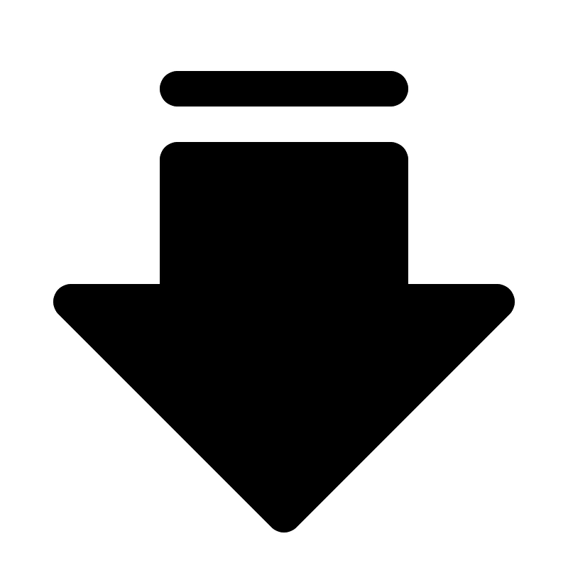 Arrow-fat-line-down
