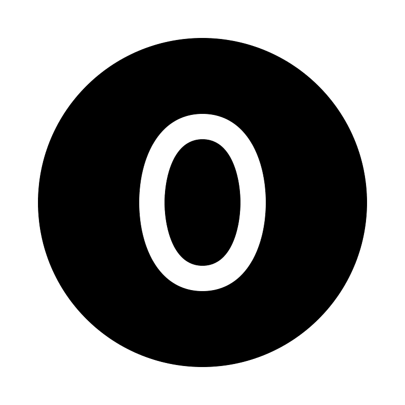 Number-circle-zero