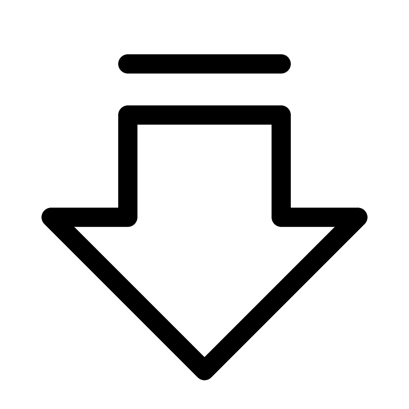 Arrow-fat-line-down