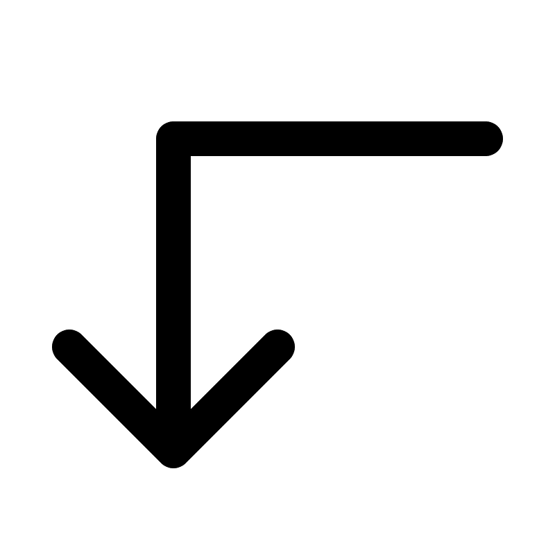 Arrow-elbow-left-down