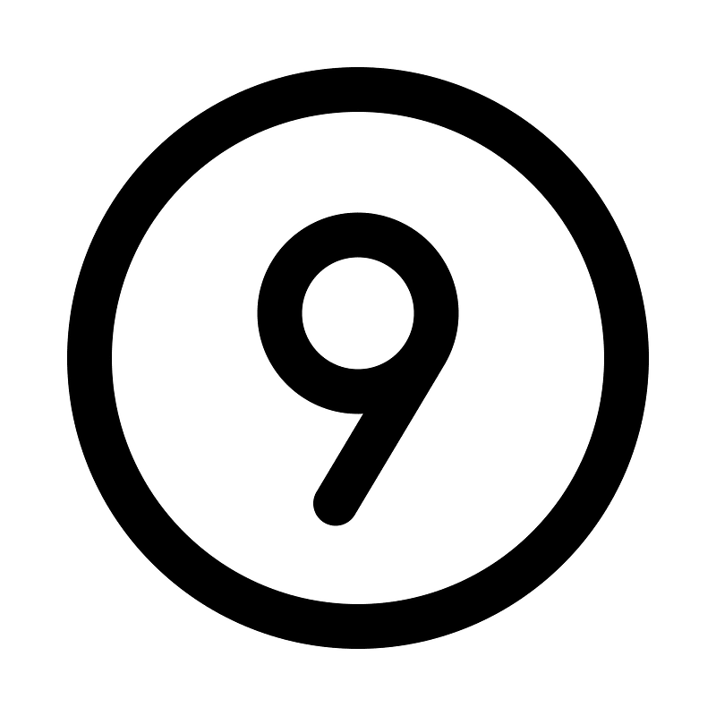 Number-circle-nine