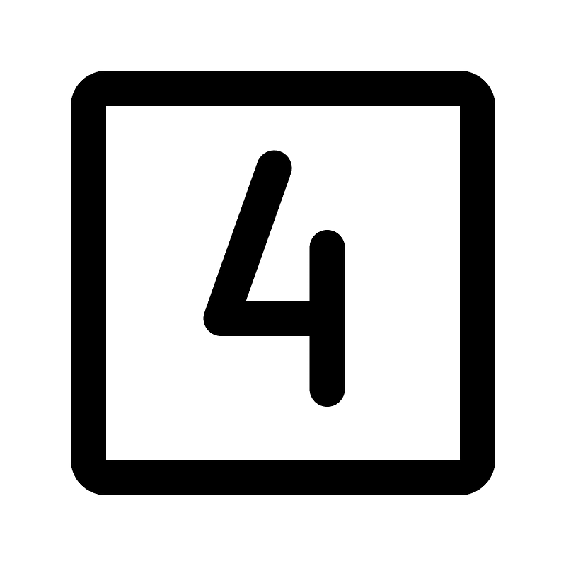 Number-square-four