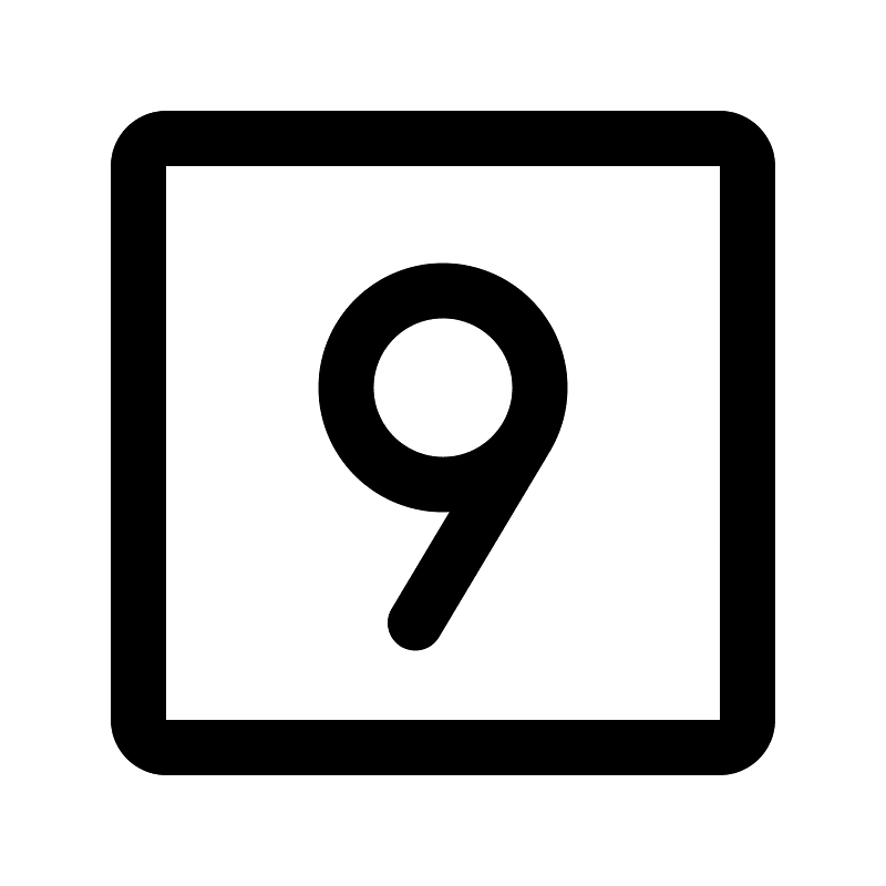 Number-square-nine