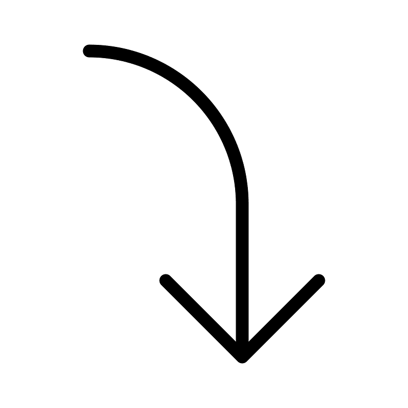 Arrow-bend-right-down