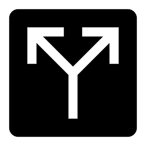 Direction--fork--filled