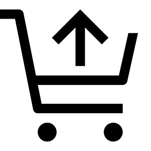 Shopping--cart--arrow-up