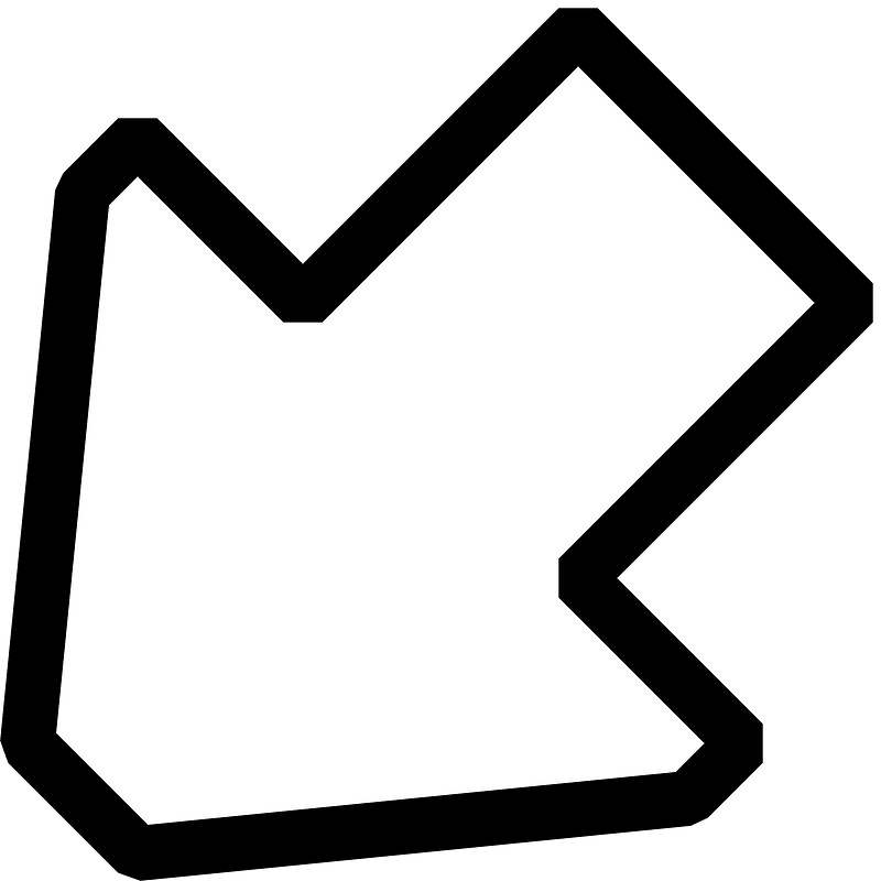 Black arrow down left