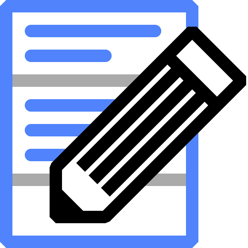 Blue black paper written write
