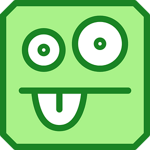 Green edgy smiley