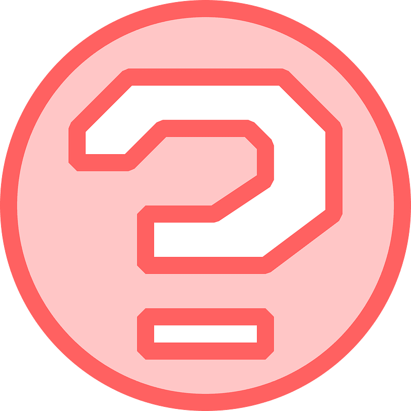 Round rosy question mark