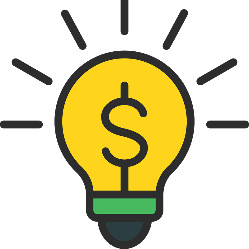 Bulb-money-curvy-outline-filled