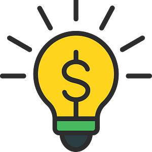 Bulb-money-curvy-outline-filled