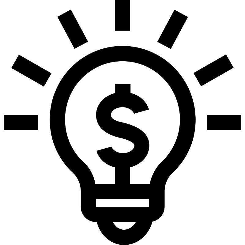Bulb-money-curvy-outline