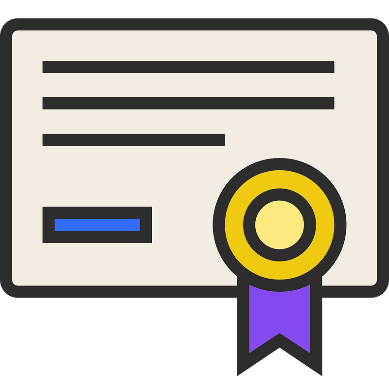 Certificate-outline-filled