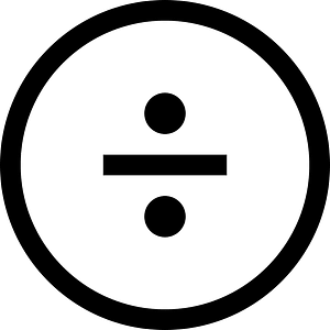 Divide-circle-outline