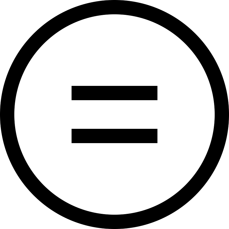 Equal-circle-outline